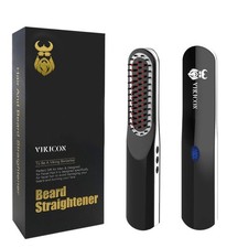 Beard Straightener for Men, Beard Straightening Comb with Cordless/Mini Sized/A