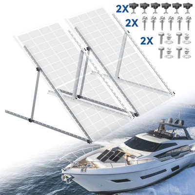 45/46.5 inch Adjustable Solar Panel RV Tilt Mount Brackets (1/2 Set) RV System