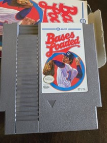 Jaleco Bases Loaded 1988 Nes Game With Manual And Nintendo Black Dust Sleeve