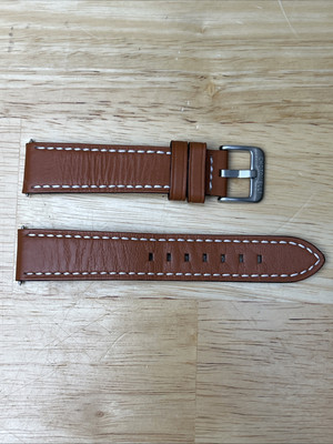 CHOTOVELLI & FIGLI BROWN  LEATHER STRAP, 24MM WIDTH, BUCKLE