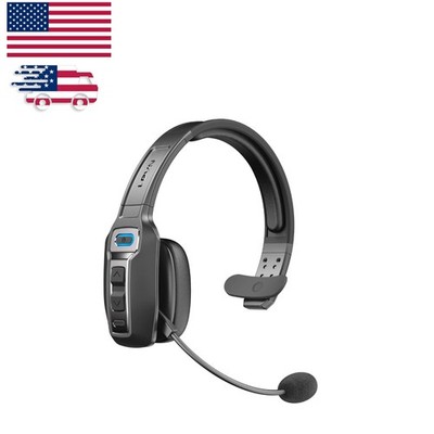Wireless On-Ear Headphones with Mute Button & AI Noise Cancellation - Black