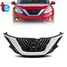 Grill Upper For Nissan Murano 2015-17 2018 Front Bumper Grille Chrome & Black