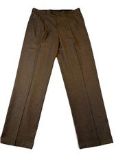 Axist Men's Brown Pleated Cuffed Dress Pants - Size 36x33 Great Stylish
