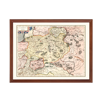 Old Map of Lithuania 1623 - Vintage Lithuania Art Wall Decor