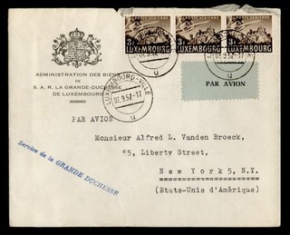DR WHO 1957 LUXEMBURGO CORREO AÉREO A EE. UU. R82756