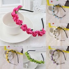 Hair Band Beach Head Elastic Rose Flower Garlan Wedding Headband Girl Boho