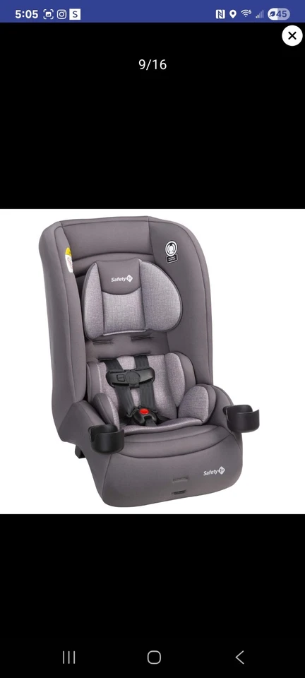 Asiento de coche elevador Safety 1st Jive 2 en 1, asiento de coche orientado hacia adelante con arnés Foto 2 de 4