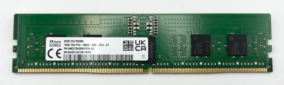Hynix HMCG78AGBRA191N 16GB (1x16GB) 1Rx8 DDR5 5600MHz PC5-44800 Memory Module - Image 3 of 4