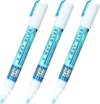 KURETAKE ZIG CORPORATION 2-Way Glue Pen 3P, Chisel Tip 