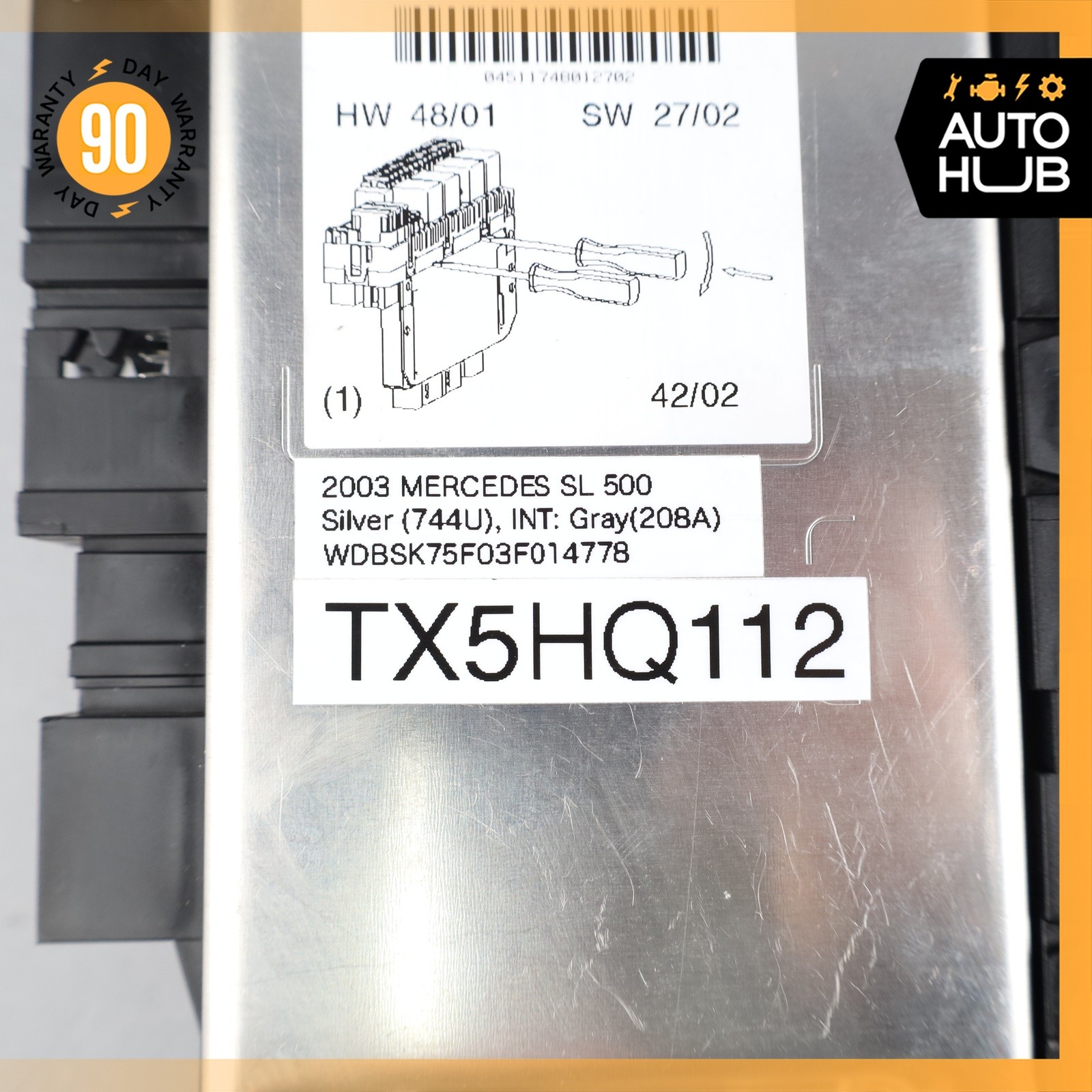03-12 Mercedes R230 SL500 SL55 AMG Front Left SAM Fuse Box Control Module OEM