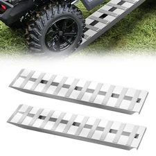 84"×14" Aluminum Ramps 2 Pcs 6500Lbs Car Trailer Truck Hook End Knife 1 Pair
