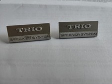 Coppia Distintivi Sistema Altoparlanti Trio Vintage Retrò