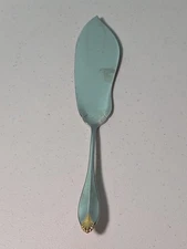 Vintage Oneida Stainless Steel Pie Cake Server With Gold Color Accent 11.5"