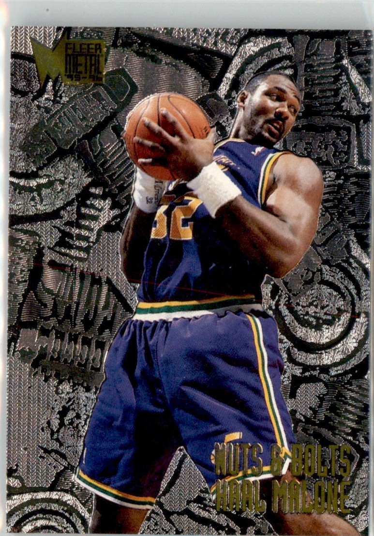 1996-97 Fleer Metal Nuts Bolts Karl Malone Utah Jazz #214