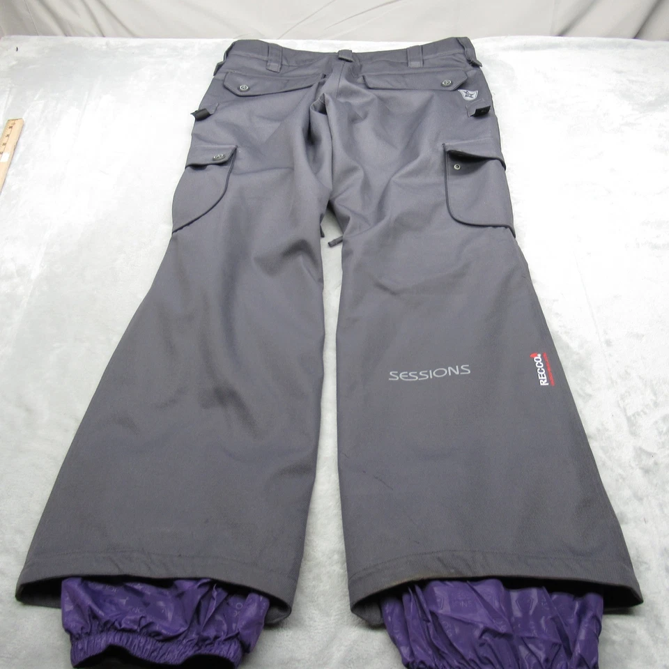 Pantalones de nieve Sessions Alternative para mujer grandes grises impermeables Recco cargo 36x32 Foto 3 de 4