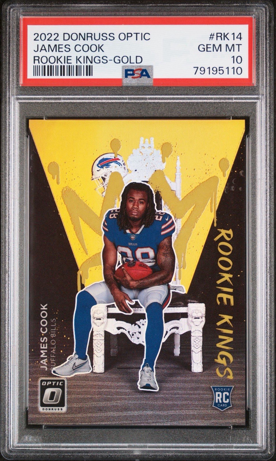 James Cook Panini Donruss Optic Rookie Kings #RK14 Gold