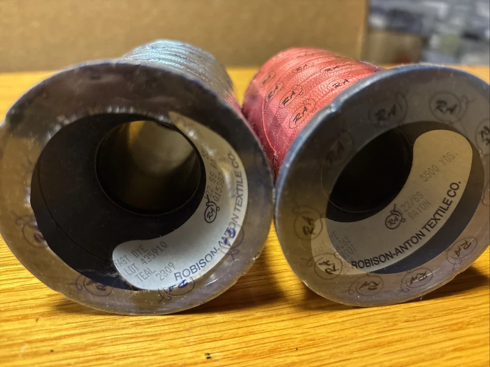 2 NEW Robison-Anton Super-Strength Rayon Embroidery Thread Spools 5500yds - Image 4 of 4