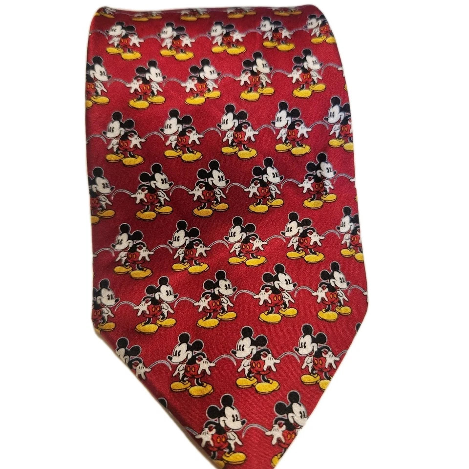 (2) Corbatas de colección Walt Disney World 100 % seda para hombre Mickey Mouse Foto 2 de 4