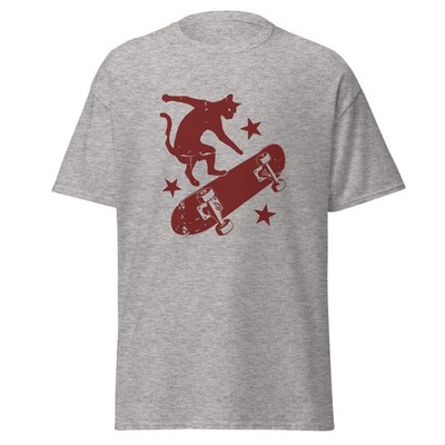 Rad Vintage Style Skateboarding Cat Unisex T-Shirt