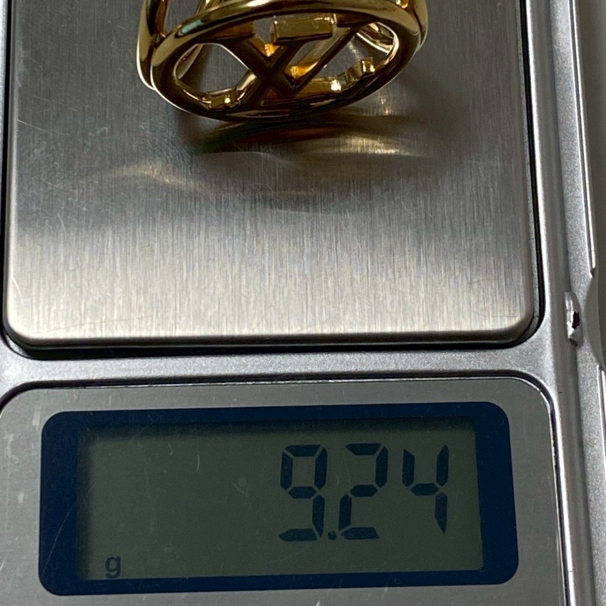 LOUIS VUITTON M64289 Bijou Fleur Louise Scarf Ring Gold Excellent