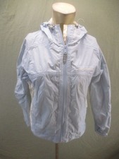 Columbia Size M Womens Blue Hooded Windproof Full Zip Outdoor Hiking Jacket 262