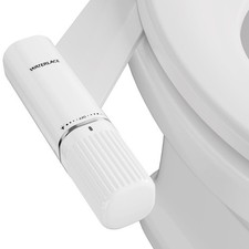 Accesorio De Bidet Ultra Delgado Con Doble Boquilla Retractil Blanco