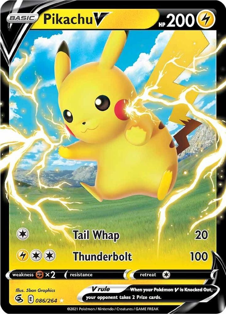 PIKACHU V 086/264 FUSION STRIKE POKEMON (ULTRA RARE, NM)