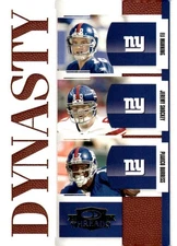 2007 Donruss Threads #D-8 Eli Manning / Jeremy Shockey / Plaxico Burress