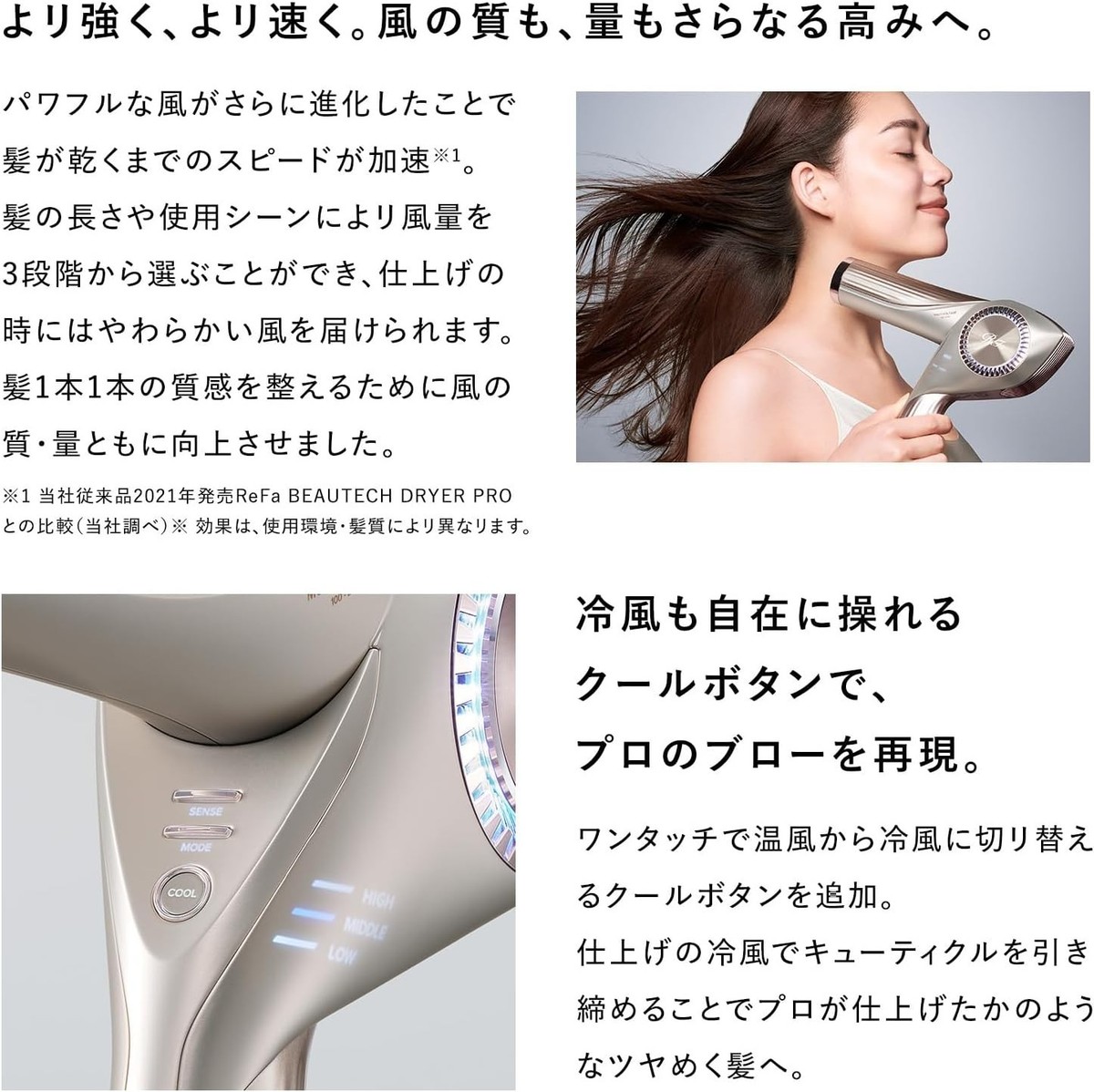 New Flagship Model] ReFa BEAUTECH DRYER BX W RE-CB-48A Global