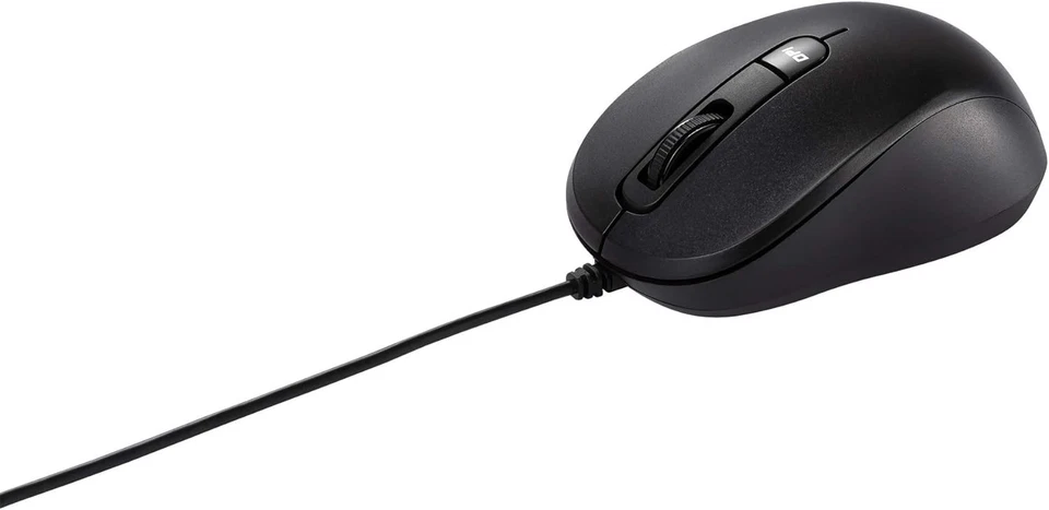ASUS MU101C Wired Blue Ray Silent Mouse (Ambidextrous, 3200 dpi, Quiet) Black - Image 2 of 2