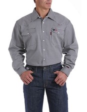 Cinch Work Shirt Mens L/S Flame Resistant Snap 3XL Blue WLW2002004
