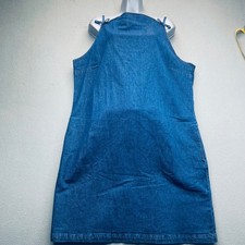 GAP Denim Pinafore Dress Dark Wash XL TALL Sleeveless A Line