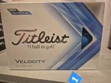Titleist Velocity Matte Blue Golf Balls 1 Dozen 12 Pack Distance Brand New In...