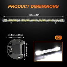 202834424852 Led Lights Bar Tri Row Spot Flood For Jeep Truck Offroad 4wd