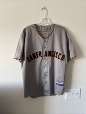 Men’s Majestic Buster Posey #28 San Francisco Giants Authentic Jersey Sz 48 Gray