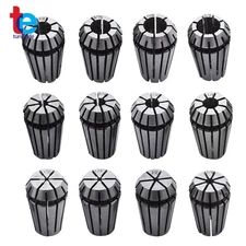 12 Pack ER16 1/32"-3/8" Spring Collet Set For CNC Milling Lathe Tool
