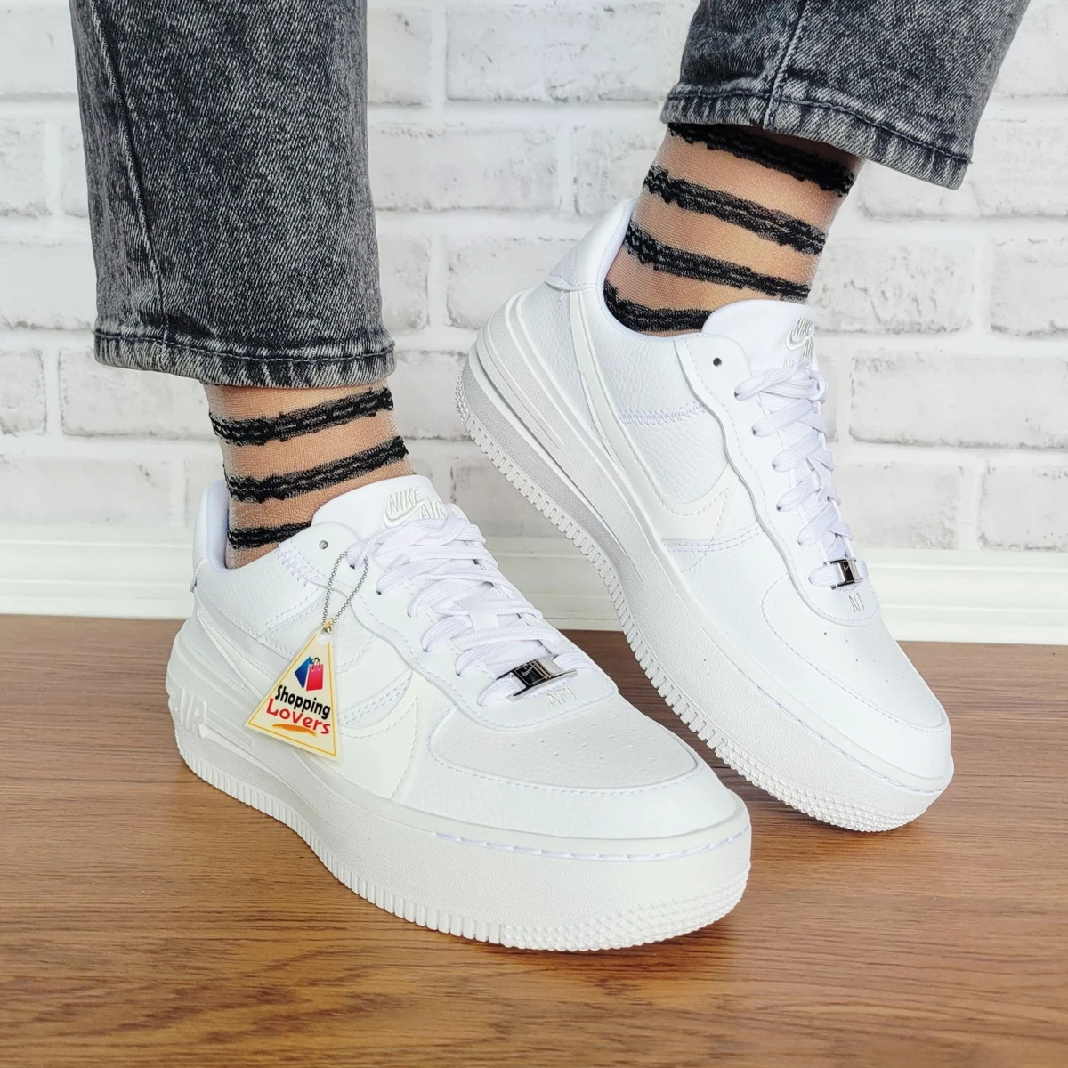 Nike Air Force 1 PLT.AF.ORM Triple White W | eBay