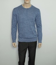  148 NEW John Varvatos LARGE Long Sleeve Crew Neck Sweater in Ocean Blue