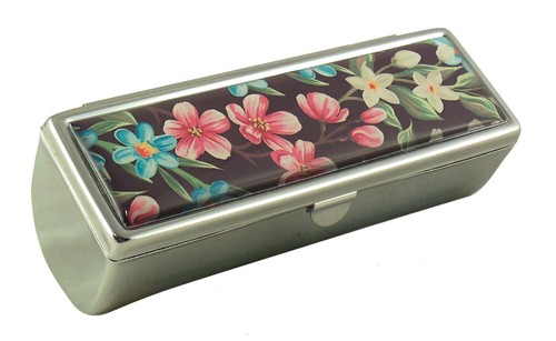 Lipstick Case with Mirror Makeup Holder Cosmetic Organizer Purse Bag Metal Cute - Picture 38 of 44