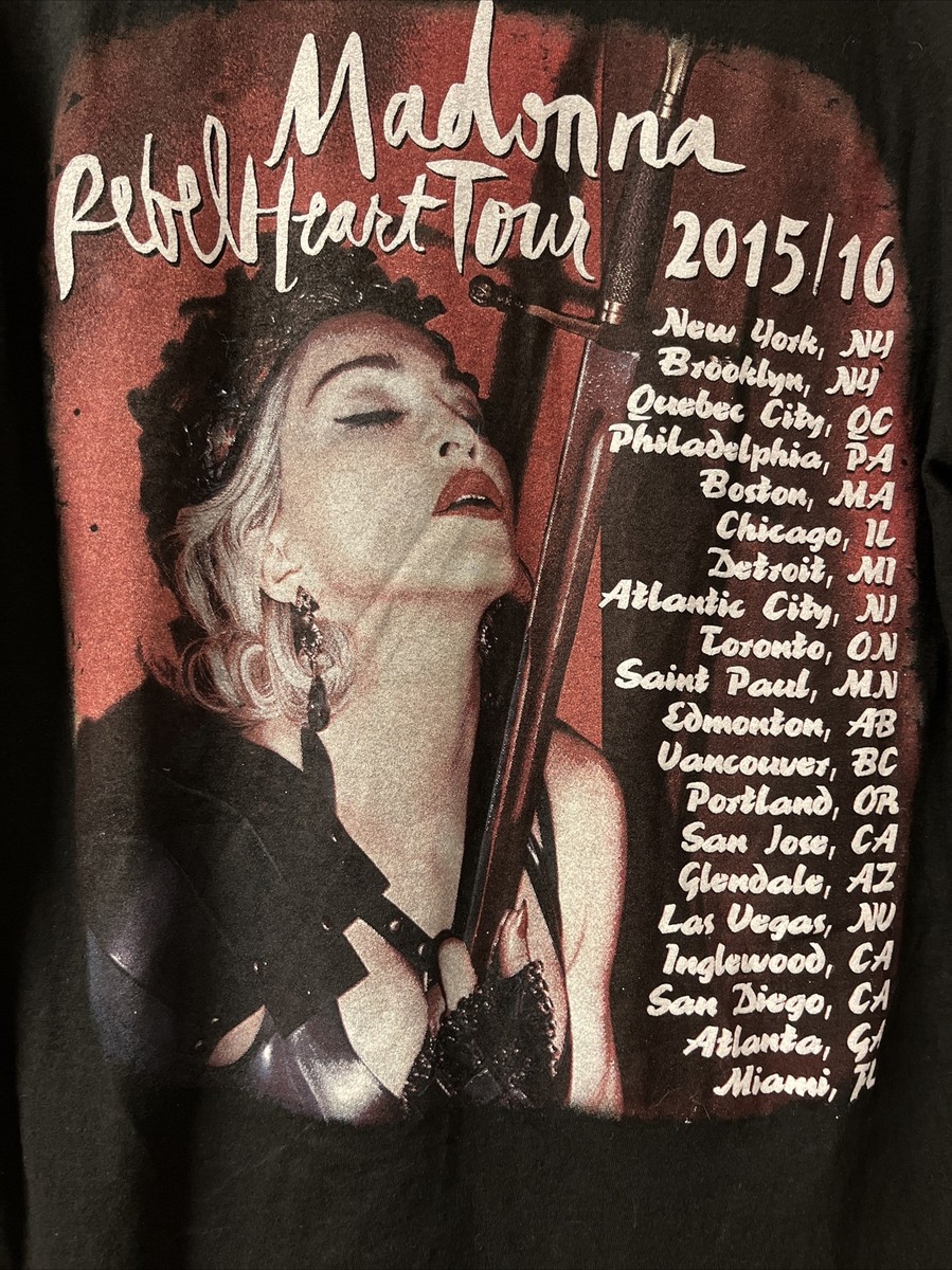 Madonna - Rebel Heart Concert Tour T Shirt 2015/16 Black - Delta