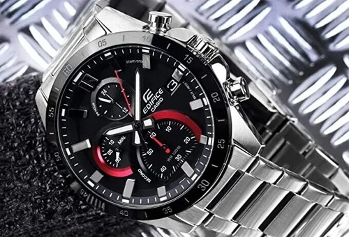 Casio EDIFICE EFR-571DB-1A1 Men Japan Quartz Chronograph Watch Black - Picture 10 of 10
