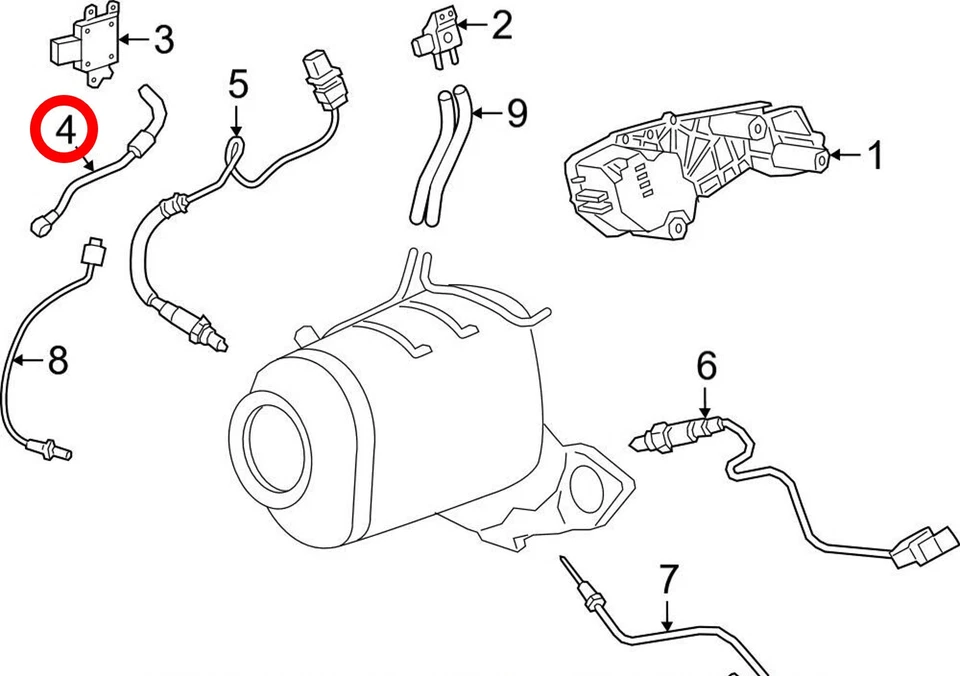 Genuine Pipe Exhaust-Gas Pressure for 2009 - 2013 BMW 335d, X5 - 13627812806 - Image 2 of 2
