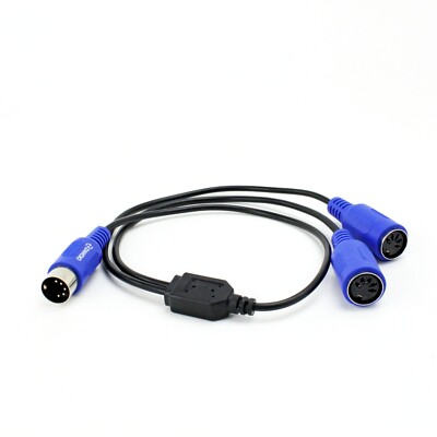 Zawdio Midi Splitter 5-pin DIN Y Adapter Cable Male to 2x Female