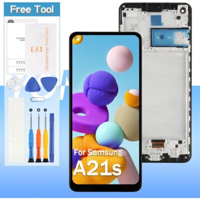 For Samsung A21s LCD Display SM-A217 A217F Screen Replacement Touch With Frame