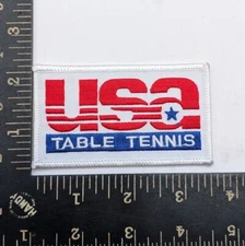 Vintage NOS USA Table Tennis Patch Badge ~ 3.5" x 2"