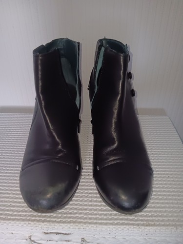 Leder Stiefeletten Größe 6 schwarz - Bild 2 von 5