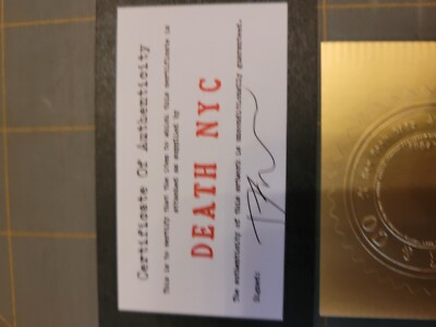 Death NYC 19x13 Signed Graffiti Pop Artist Rare. Keith Haring With