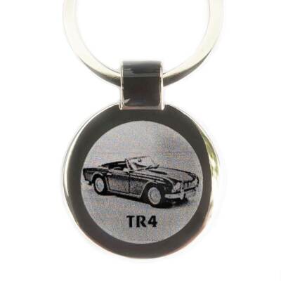 TR4 Schlüsselanhänger TR4 Auto Fotogravur & eigener gratis Gravurtext