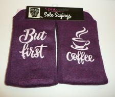 But First COFFEE Women's Socks 1 Pair Soft Comfy Sole Sayings Shoe Size 4-10
