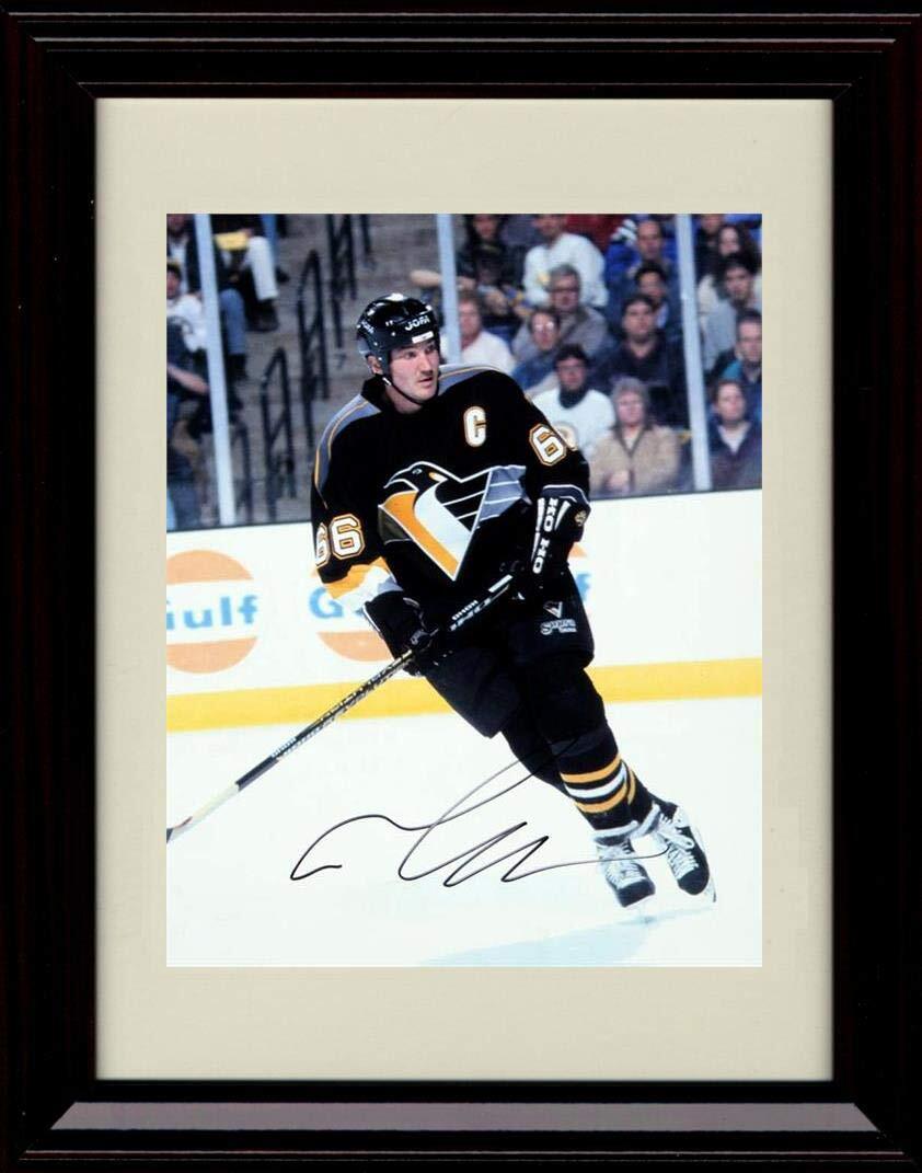 8x10 Framed Mario Lemieux Autograph Replica Print - Pittsburgh Penguins ...